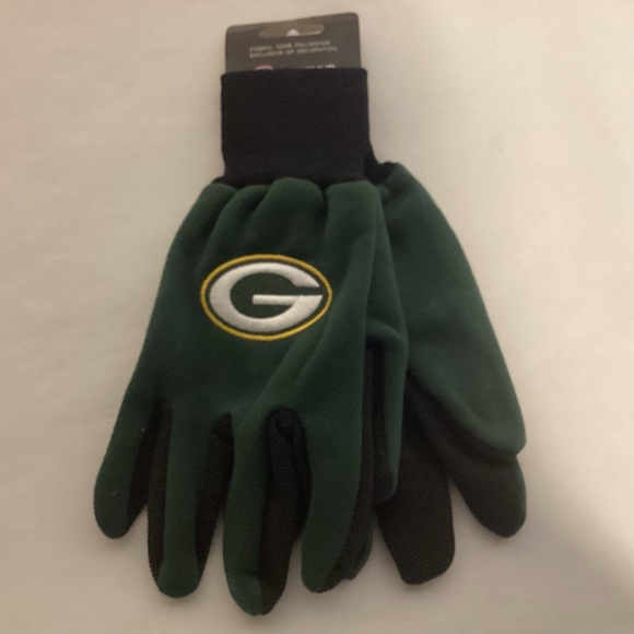 Green Bay Packers mens gloves New one size - Picture 1 of 4